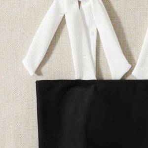 bikini top with white ties size medium never worn!